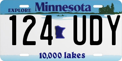 MN license plate 124UDY