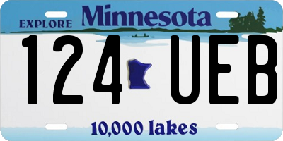 MN license plate 124UEB