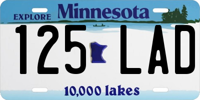 MN license plate 125LAD