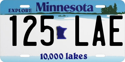 MN license plate 125LAE