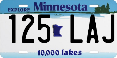 MN license plate 125LAJ