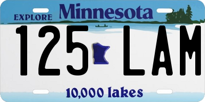 MN license plate 125LAM