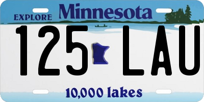 MN license plate 125LAU