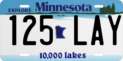 MN license plate 125LAY