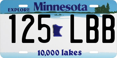 MN license plate 125LBB