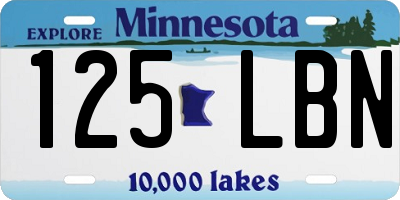 MN license plate 125LBN