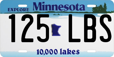 MN license plate 125LBS