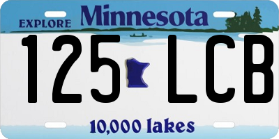 MN license plate 125LCB