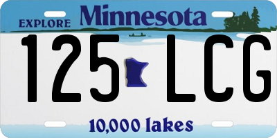 MN license plate 125LCG