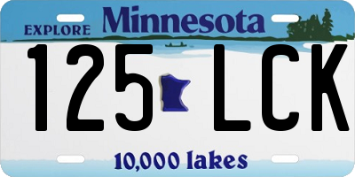 MN license plate 125LCK