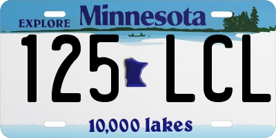 MN license plate 125LCL