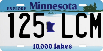 MN license plate 125LCM