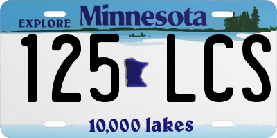 MN license plate 125LCS
