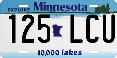 MN license plate 125LCU