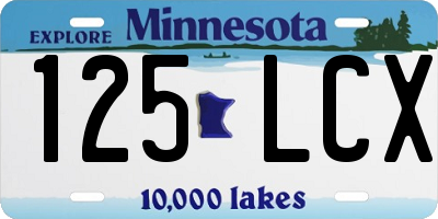 MN license plate 125LCX