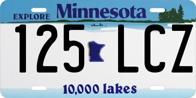 MN license plate 125LCZ