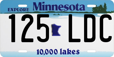 MN license plate 125LDC