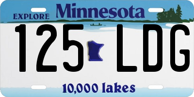 MN license plate 125LDG
