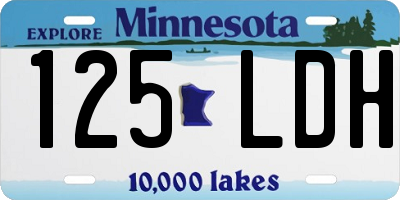 MN license plate 125LDH