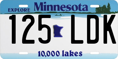 MN license plate 125LDK