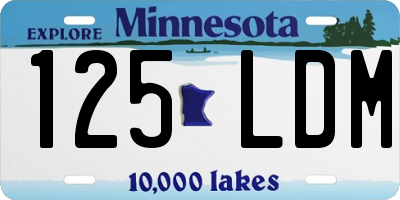 MN license plate 125LDM