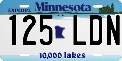 MN license plate 125LDN