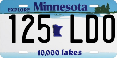 MN license plate 125LDO