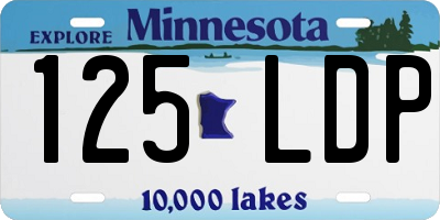 MN license plate 125LDP