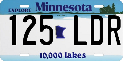 MN license plate 125LDR