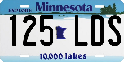 MN license plate 125LDS