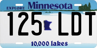 MN license plate 125LDT