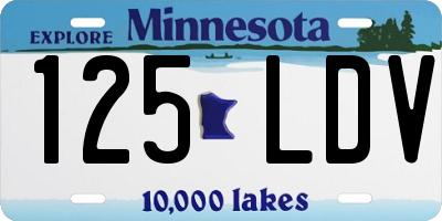 MN license plate 125LDV