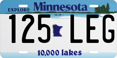 MN license plate 125LEG