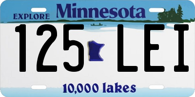 MN license plate 125LEI