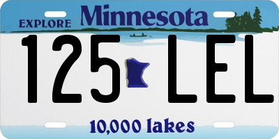 MN license plate 125LEL