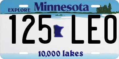 MN license plate 125LEO