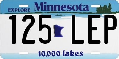 MN license plate 125LEP