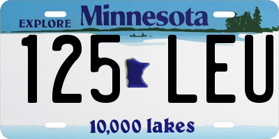 MN license plate 125LEU