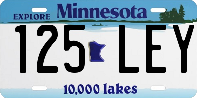 MN license plate 125LEY