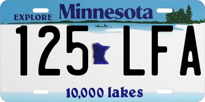 MN license plate 125LFA