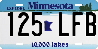 MN license plate 125LFB
