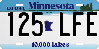 MN license plate 125LFE