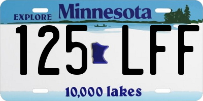 MN license plate 125LFF
