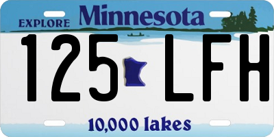 MN license plate 125LFH