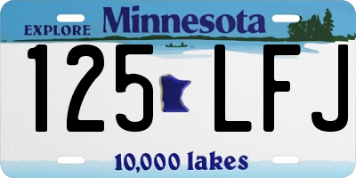 MN license plate 125LFJ