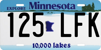 MN license plate 125LFK