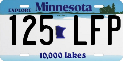 MN license plate 125LFP
