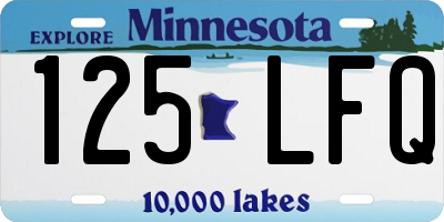 MN license plate 125LFQ