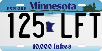 MN license plate 125LFT