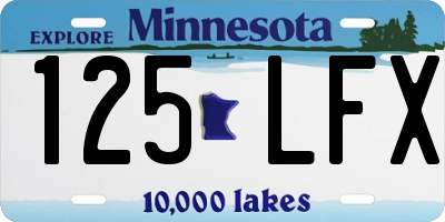 MN license plate 125LFX